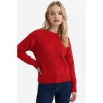 DeFacto Regular Fit Bisiklet Yaka Kazak, M, G8229AX25WN, Kırmızı-RD51, Kadın