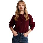 DeFacto Regular Fit Bisiklet Yaka Kazak, M, G8393AX25WN, Bordo, Kadın