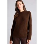 DeFacto Regular Fit Bisiklet Yaka Kazak, M, G8680AX26SP, Kahve-BN468, Kadın