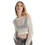 DeFacto Regular Fit Bisiklet Yaka Kazak, S, B0887AX23AU, Ekru-ER103, Kadın