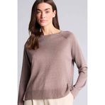 DeFacto Regular Fit Bisiklet Yaka Kazak, S, C6818AX26SP, Kahve, Kadın