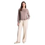 DeFacto Regular Fit Bisiklet Yaka Kazak, XL, C6818AX26SP, Kahve, Kadın