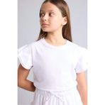 DeFacto Regular Fit Bisiklet Yaka Penye Kısa Kollu Tişört Kız Çocuk H7249A826SM - Beyaz-WT36 - 11 - 12 Yaş