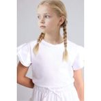 DeFacto Regular Fit Bisiklet Yaka Penye Kısa Kollu Tişört Kız Çocuk H7249A826SM - Beyaz-WT36 - 11 - 12 Yaş