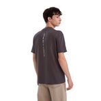 DeFacto Regular Fit Bisiklet Yaka Sırt Baskılı Kısa Kollu Pamuklu Tişört, S, D5560AX25SP, Antrasit-AR104, Erkek
