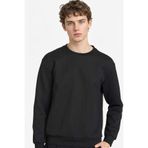 DeFacto Regular Fit Bisiklet Yaka Sweatshirt, S, F9854AX26SP, Siyah-BK81, erkek