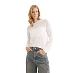 DeFacto Regular Fit Bisiklet Yaka Triko Kazak, 2XL, F7977AX25AU, Ekru-ER105, Kadın