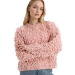 DeFacto Regular Fit Bisiklet Yaka Triko Kazak, M, G8228AX25WN, Pembe-PN40, Kadın