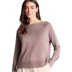 DeFacto Regular Fit Bisiklet Yaka Triko Kazak, S, C6818AX25WN, Kahve-BN591, Kadın