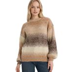 DeFacto Regular Fit Bisiklet Yaka Triko Kazak, S, G8226AX25WN, Bej-BG450, Kadın