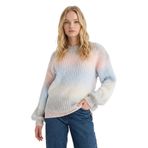 DeFacto Regular Fit Bisiklet Yaka Triko Kazak, S, G8226AX25WN, Mavi-BE355, Kadın