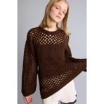 DeFacto Regular Fit Bisiklet Yaka Triko Kazak, S, H7111AX26SM, Kahve, Kadın