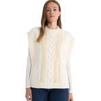 DeFacto Regular Fit Bisiklet Yaka Triko Süveter, XL, F7390AX25AU, Ekru-ER105, Kadın