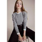 DeFacto Regular Fit Bisiklet Yaka Yün Kazak, 2XL, G1385AX, GREY MELANGE, Kadın