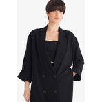 DeFacto Regular Fit Blazer Ceket, 34, G0397AX25AU, Siyah-BK81, Kadın