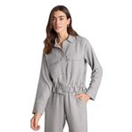 DeFacto Regular Fit Blazer Ceket, 38, H0890AX26SM, Gri-GR105, Kadın