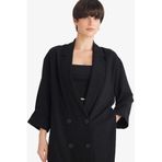 DeFacto Regular Fit Blazer Ceket, 42, G0397AX25AU, Siyah-BK81, Kadın