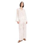 DeFacto Regular Fit Brode Plaj Pantolonu Beyaz, XS, E4711AX25SM, Beyaz-WT16, Kadın