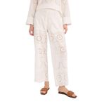 DeFacto Regular Fit Brode Plaj Pantolonu, M, E4711AX25SM, Beyaz-WT16, Kadın