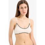 DeFacto Regular Fit Bürümcük Bikini Üstü-Fall in Love E0306AX25SM - Beyaz-WT16