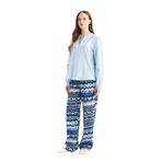DeFacto Regular Fit Cep Detaylı Desenli Düz Paça Pantolon, 38, E7696AX25SP, İndigo-IN59, Kadın