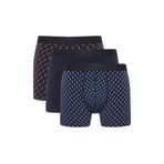 DeFacto Regular Fit Çizgili 3'lü Boxer, L, G9292AX26SP, Lacivert-NV105, erkek