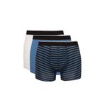 DeFacto Regular Fit Çizgili 3'lü Boxer, S, C9573AX24CW, Siyah-BK81, erkek