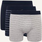 DeFacto Regular Fit Çizgili 3'lü Boxer Set H4415AX26SP - Lacivert-NV135 - 2XL