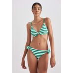 DeFacto Regular Fit Çizgili Ribana Bikini Altı, XXS, B0384AX23HS, Yeşil-GN232, Kadın