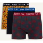 DeFacto Regular Fit Desenli 3'lü Boxer B4782AX26SP - Sarı-YL157 - XL