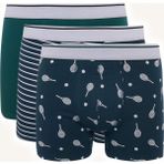 DeFacto Regular Fit Desenli 3'lü Boxer Set H4517AX26SP - Yeşil-GN614 - 3XL