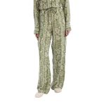 DeFacto Regular Fit Desenli Beli Lastikli Düz Paça Pantolon, 42, D8844AX25SP, Haki-KH461, Kadın
