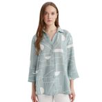 DeFacto Regular Fit Desenli Uzun Kollu Gömlek, S, C3818AX25SP, Yeşil-GN1110, Kadın