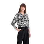 DeFacto Regular Fit Desenli Uzun Kollu Gömlek, S, I8266AZ25SP, Siyah, Kadın