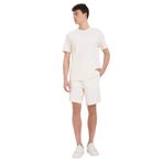DeFacto Regular Fit Dokulu Beli Bağcıklı Şort, XL, E2588AX25SM, Beyaz-WT46, Erkek