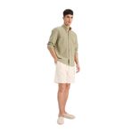 DeFacto Regular Fit Dokulu Bermuda Şort, 32, E2234AX25SM, Ekru-ER117, Erkek