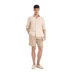 DeFacto Regular Fit Dokulu Bermuda Şort, 36, E2234AX25SM, Bej-BG406, Erkek