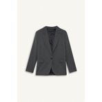 DeFacto Regular Fit Düğmeli Gri Kadın Blazer Ceket F9465AX/GR93