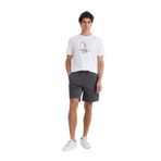 DeFacto Regular Fit Düz Paça Beli Bağcıklı Cepli Basic Düz Şort, S, B8672AX25SP, Antrasit-AR104, Erkek