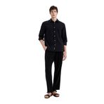 DeFacto Regular Fit Düz Paça Viskon Pantolon Siyah W38 x L32