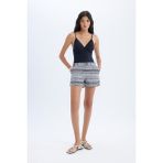 DeFacto Regular Fit Etnik Desenli Deniz Şortu T5232AZ24SM - Siyah-BK27 - XL
