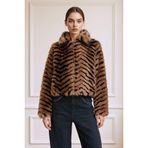 DeFacto Regular Fit Fermuarlı Kısa Suni Kürk Mont, M, Regular Fit Fermuarlı Kısa Suni Kürk, Kahve-BN530, Kadın