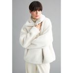 DeFacto Regular Fit Fermuarlı Suni Kürk Mont, M, F5567AX, ECRU, Kadın
