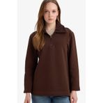 Defacto Regular Fit Fermuarlı Yaka İçi Yumuşak Tüylü Kalın Sweatshirt Tunik G3853ax25wnbn341 Kahve-bn341