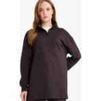 DeFacto Regular Fit Fermuarlı Yaka Uzun Kollu Tunik F5771AX25AU - Kahve-BN338