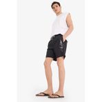 DeFacto Regular Fit File Astarlı Kısa Boy Deniz Şortu, L, B7255AX25HS, Siyah, Erkek