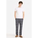 DeFacto Regular Fit Flanel Pijama Alt, XXL, G8209AX26SP, Lacivert, erkek