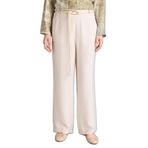 DeFacto Regular Fit Geniş Paça Pantolon, 46, H0115AX26SP, Ekru-ER37, Kadın