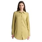 DeFacto Regular Fit Gömlek Yaka Uzun Kollu Tunik, XL, Z3538AZ26SP, Haki, Kadın
