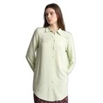 DeFacto Regular Fit Gömlek Yaka Uzun Kollu Tunik, XL, Z3538AZ26SP, Yeşil, Kadın
